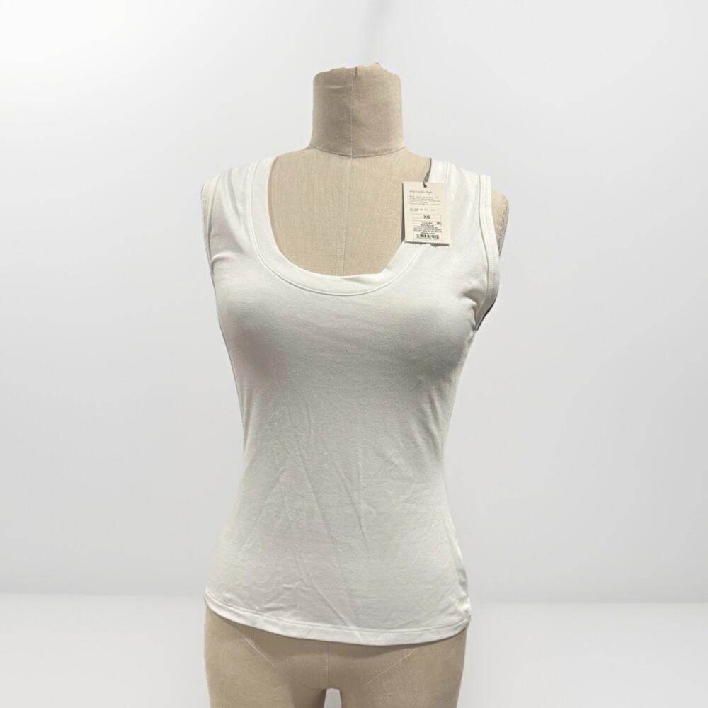 XS - Womens U-Neck Slim Fit Tank Top - A New Day - White